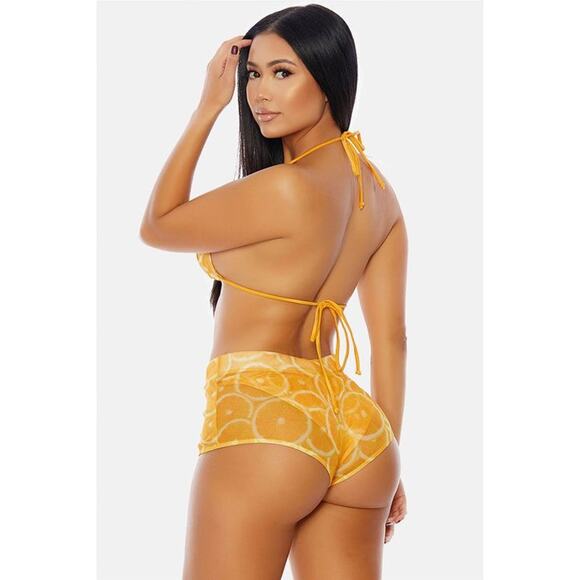 Large High Waist Mesh Swimwear Bottom Shorts - Picture 2 of 2